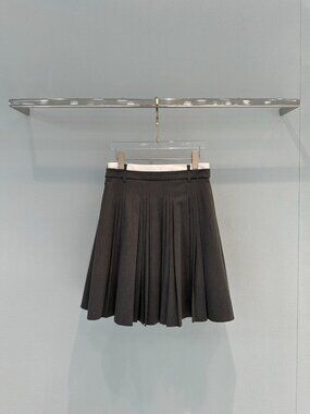 ANN ANDELMAN Paneled Pleated Skirt